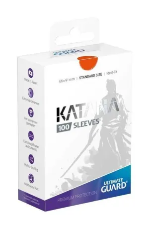 ULTIMATE GUARD KATANA SLEEVES FUNDAS CARTAS ESTANDAR NARANJA (100) 66X91   