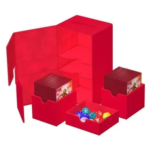 ULTIMATE GUARD TWIN FLIP`N`TRAY 200+ XENOSKIN MONOCOLOR ROJO