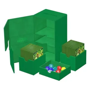 ULTIMATE GUARD TWIN FLIP`N`TRAY 200+ XENOSKIN MONOCOLOR VERDE