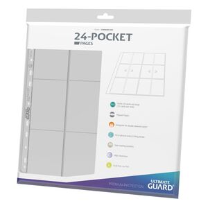 ULTIMATE GUARD 24-POCKET QUADROW PAGES SIDE-LOADING TRANSPARENTE (10)