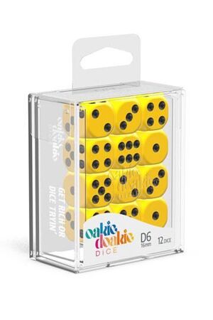 OAKIE DOAKIE DICE DADOS D6 16 MM SOLID - AMARILLO (12)