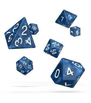 OAKIE DOAKIE DADOS RPG SET DE 7 MARBLE AZUL