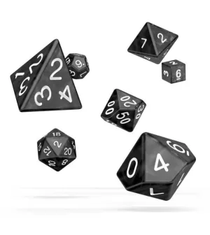 OAKIE DOAKIE DADOS RPG SET DE 7 MARBLE NEGRO