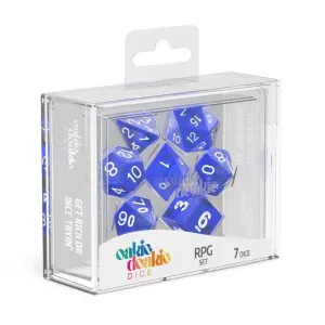 OAKIE DOAKIE DADOS RPG SET DE 7 TRANSLUCENT  AZUL