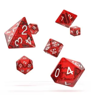 OAKIE DOAKIE DADOS RPG SET DE 7 SPECKLED ROJO