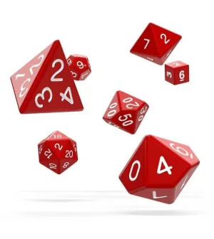 OAKIE DOAKIE DADOS RPG SET DE 7 SOLID ROJO