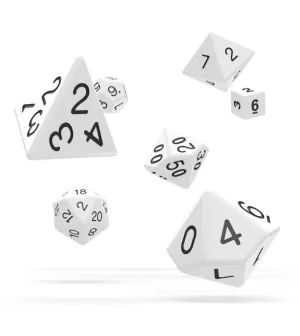 OAKIE DOAKIE DADOS RPG SET DE 7 SOLID BLANCO
