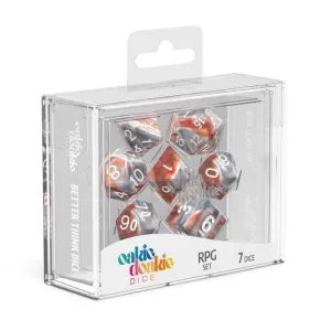 OAKIE DOAKIE DICE DADOS RPG SET DE 7 GEMIDICE PLATA-ÓXIDO