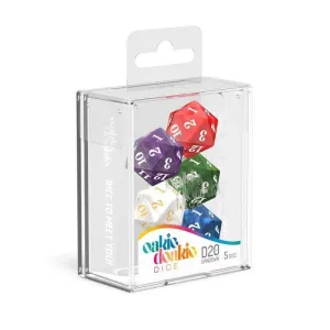 OAKIE DOAKIE DADOS RPG SET DE 5 SPINDOWN D20 MARBLE