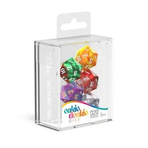 OAKIE DOAKIE DADOS RPG SET DE 5 SPINDOWN D20 GEMIDICE