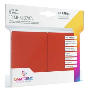 GAMEGENIC: PACK PRIME SLEEVES RED (100)                                    