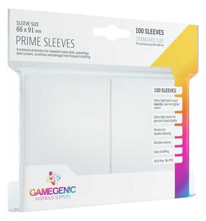 GAMEGENIC: PACK PRIME SLEEVES WHITE (100)                                  