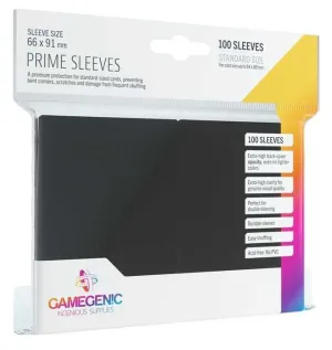 GAMEGENIC: PACK PRIME SLEEVES BLACK (100)                                  