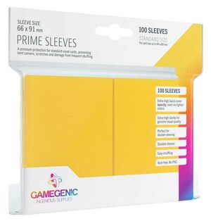 GAMEGENIC: PACK PRIME SLEEVES YELLOW (100)                                 