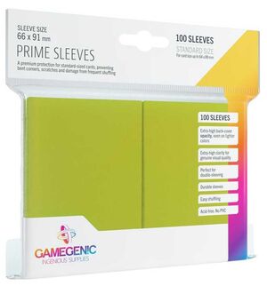 GAMEGENIC: PACK PRIME SLEEVES LIME (100)                                   