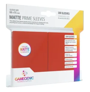 GAMEGENIC: PACK MATTE PRIME SLEEVES RED (100)                              