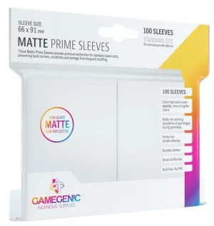 GAMEGENIC: PACK MATTE PRIME SLEEVES WHITE (100)                            