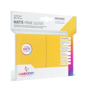 GAMEGENIC: PACK MATTE PRIME SLEEVES YELLOW (100)                           