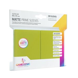 GAMEGENIC: PACK MATTE PRIME SLEEVES LIME (100)                             
