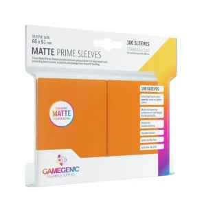 GAMEGENIC: PACK MATTE PRIME SLEEVES ORANGE (100)                           
