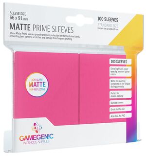GAMEGENIC: PACK MATTE PRIME SLEEVES PINK (100)                             