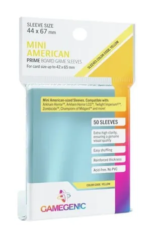 GAMEGENIC: PRIME MINI AMERICAN-SIZED SLEEVES 44X67MM (50)                  