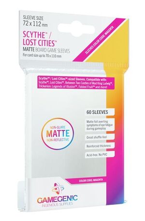 GAMEGENIC: MATTE SCYTHE/LOST CITIES SLEEVES 72X112MM (60)                  