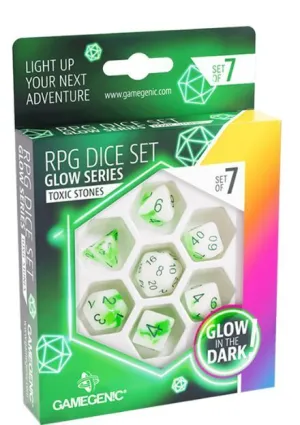 GAMEGENIC: TOXIC STONES RPG DICE SET (7 PCS)