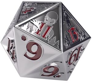 GAMEGENIC STRANGER THINGS HELLFIRE CLUB PREMIUM METAL D20 DIE