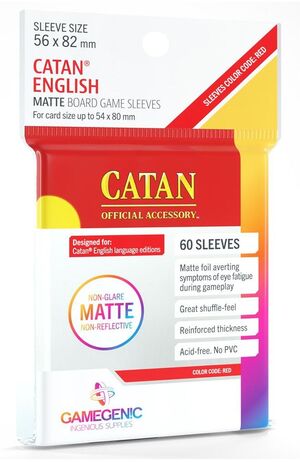 GAMEGENIC: MATTE CATAN-SIZED SLEEVES 56X82MM (50)                          