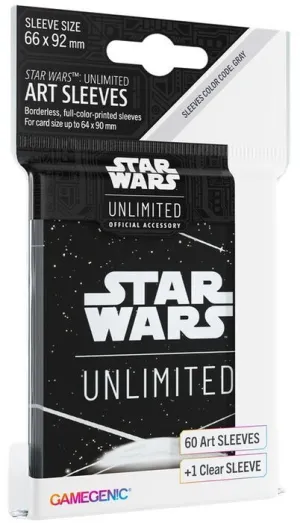 STAR WARS UNLIMITED GAMEGENIC ART SLEEVES CARD BACK WHITE