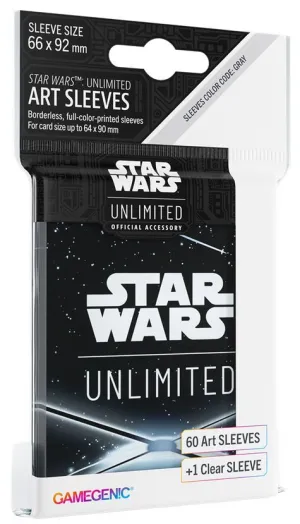 STAR WARS UNLIMITED GAMEGENIC ART SLEEVES CARD BACK BLACK