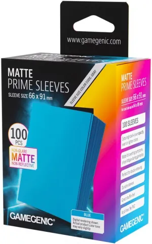 GAMEGENIC FUNDAS MATTE PRIME SLEEVES BLUE 66X91 (100)