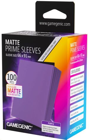GAMEGENIC: PACK MATTE PRIME SLEEVES PURPLE 66X91 (100)