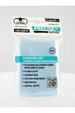 ULTIMATE GUARD PRECISE FIT SLEEVES FUNDAS CARTAS ESTANDAR TRANSPARENTE 100 ULTIMATE GUARD PRECISE FIT SLEEVES FUNDAS CARTAS ESTANDAR TRANSPARENTE 100