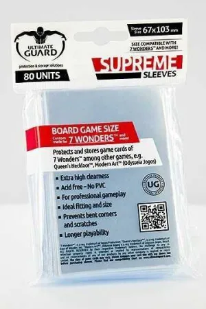 ULTIMATE GUARD SUPREME SLEEVES FUNDAS CARTAS JUEGO 7 WONDERS (80) ULTIMATE GUARD SUPREME SLEEVES FUNDAS CARTAS JUEGO 7 WONDERS (80)