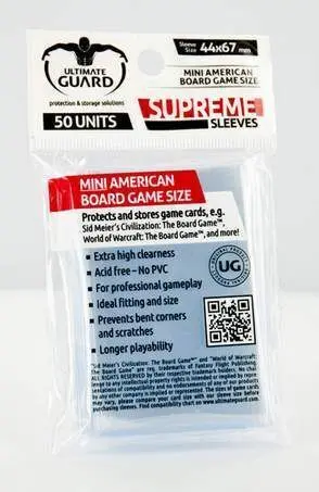 FUNDAS CARTAS JUEGOS DE MESA ULTIMATE GUARD SUPREME - MINI AMERICAN (50) FUNDAS CARTAS JUEGOS DE MESA ULTIMATE GUARD SUPREME - MINI AMERICAN (50)