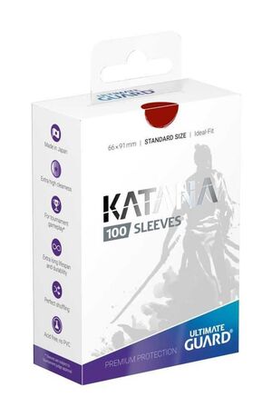ULTIMATE GUARD KATANA SLEEVES FUNDAS CARTAS ESTANDAR ROJO (100) 66X91      