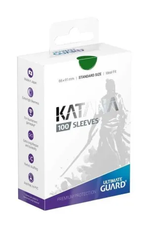 ULTIMATE GUARD KATANA SLEEVES FUNDAS CARTAS ESTANDAR VERDE (100) 66X91     