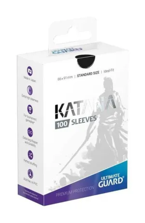 ULTIMATE GUARD KATANA SLEEVES FUNDAS CARTAS ESTANDAR NEGRO (100) 66X91 ULTIMATE GUARD KATANA SLEEVES FUNDAS CARTAS ESTANDAR NEGRO (100) 66X91