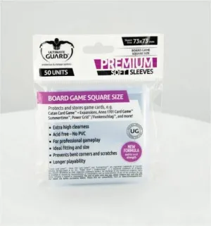ULTIMATE GUARD PREMIUM SOFT SLEEVES FUNDAS CARTAS JUEGO MESA CUADRADO (50) ULTIMATE GUARD PREMIUM SOFT SLEEVES FUNDAS CARTAS JUEGO MESA CUADRADO (50)