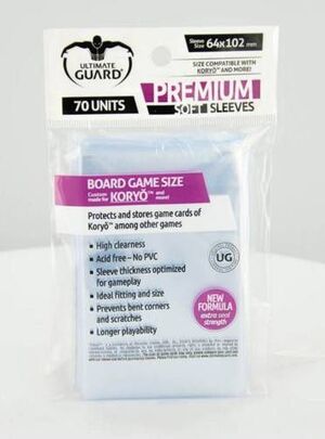 ULTIMATE GUARD PREMIUM SLEEVES FUNDAS JUEGO MESA 64X102 MM (KORYO)         