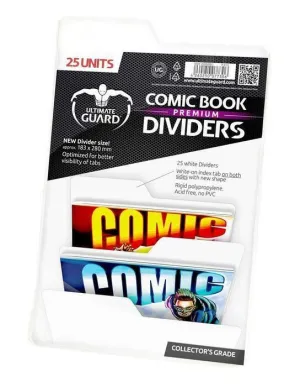 ULTIMATE GUARD PREMIUM COMIC BOOK DIVIDERS PARA COMICS BLANCO (25)