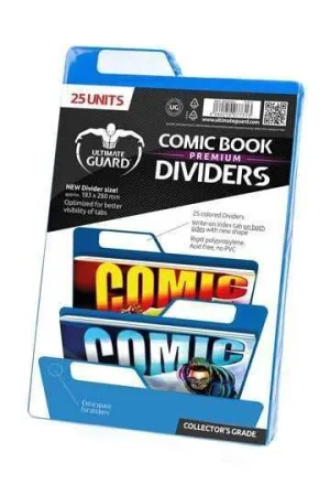 ULTIMATE GUARD PREMIUM COMIC BOOK DIVIDERS SEPARADORES AZUL (25)