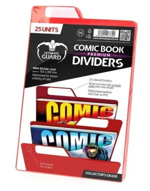 ULTIMATE GUARD PREMIUM COMIC BOOK DIVIDERS SEPARADORES ROJO (25)