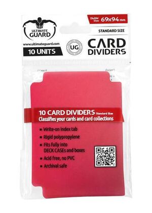 ULTIMATE GUARD CARD DIVIDERS TARJETAS SEPARADORAS (10) ROJO                