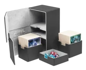 ULTIMATE GUARD TWIN FLIP´N´TRAY DECK CASE 200 CARTAS STANDAR XENOSKIN NEGRO