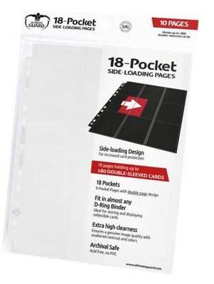 ULTIMATE GUARD 18-POCKET PAGES SIDE-LOADING BLANCO (10)                    