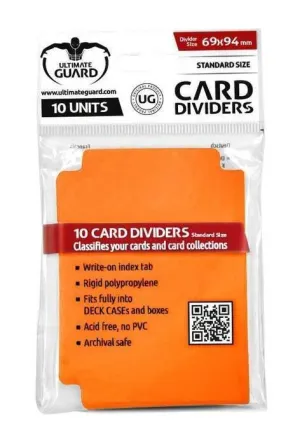 ULTIMATE GUARD CARD DIVIDERS TARJETAS SEPARADORAS (10) NARANJA             