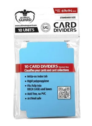 ULTIMATE GUARD CARD DIVIDERS TARJETAS SEPARADORAS (10) AZUL CELESTE        